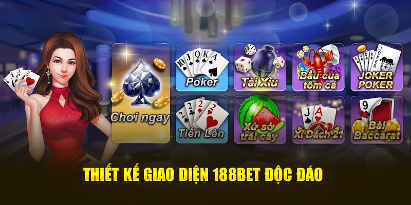 Thiết kế giao diện 188bet độc đáo